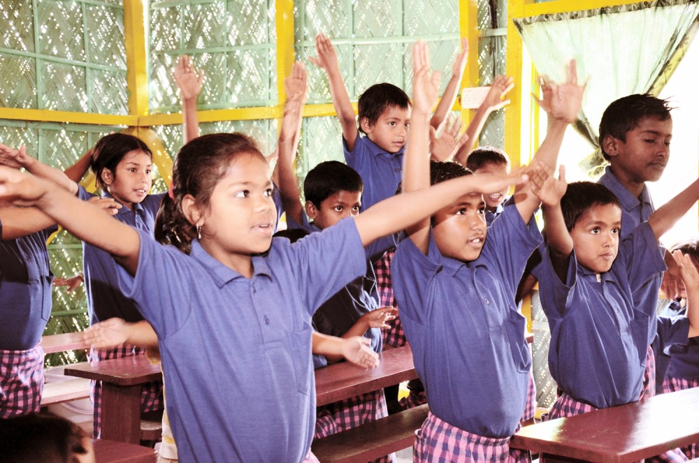 Becoming young scholars: This year a massive accomplishment of the Centre was giving free uniforms to all the students.
